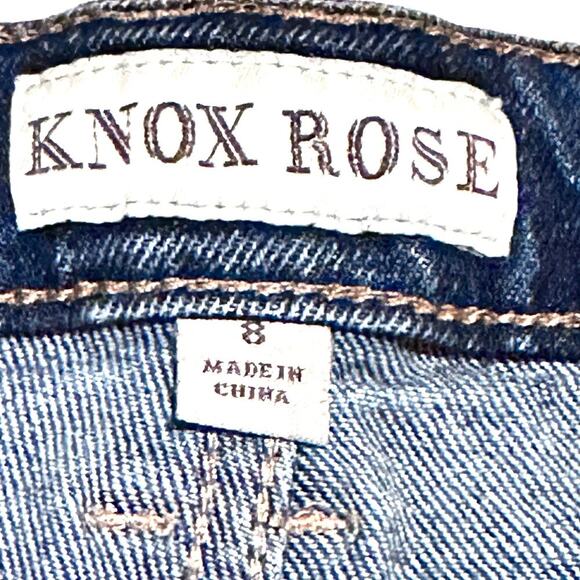 Knox Rose Boho Embroidered Side Stripe Ankle Jeans Women's 8 - Picture 2 of 7